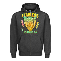 Charcoal Heather fearless joshua 1 9 cheetah Zipper Hoodie - LillyAllenDesigns