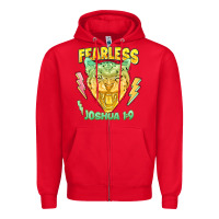 Red fearless joshua 1 9 cheetah Zipper Hoodie - LillyAllenDesigns
