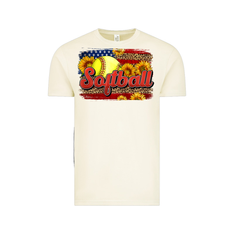 Western American Flag Softball Vintage Tee by LillyAllenDesigns | Teevron