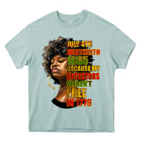 Juneteenth 1885 Because My Ancestors Weren't Free In 1776 Black Woman Heavy Core Tee | Teevron