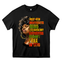 Black juneteenth 1885 because my ancestors weren't free in 1776 black woman Heavy Core Tee - HRA Design Shop