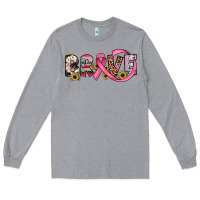 Heather Grey brave cancer awareness ribbon Long Sleeve Tee - JahusDesignShop