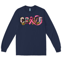Navy brave cancer awareness ribbon Long Sleeve Tee - JahusDesignShop