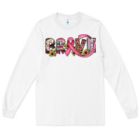 White brave cancer awareness ribbon Long Sleeve Tee - JahusDesignShop