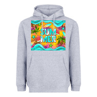 Heather Grey summer Heavyweight Hoodie - NancyCooperArtShop