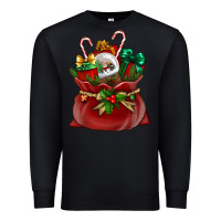 Black Chrismas Santa claus bag Premium Sweatshirt - NancyCooperArtShop