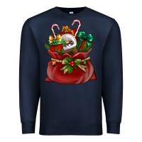 Navy Chrismas Santa claus bag Premium Sweatshirt - NancyCooperArtShop
