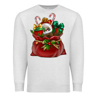 Oatmeal Heather Chrismas Santa claus bag Premium Sweatshirt - NancyCooperArtShop