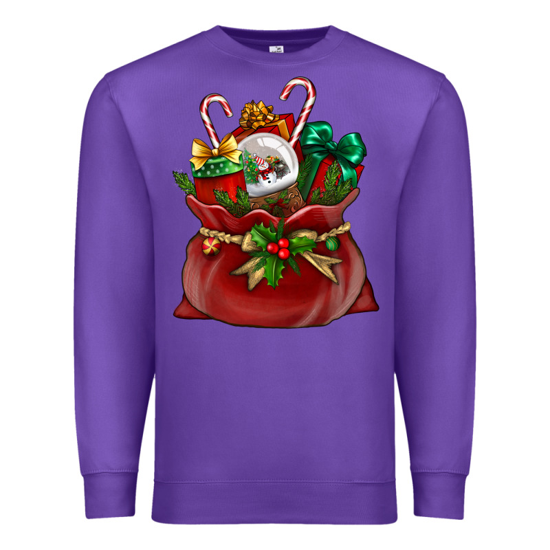 Chrismas Santa Claus Bag Premium Sweatshirt by NancyCooperArtShop | Teevron