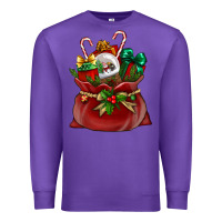Purple Chrismas Santa claus bag Premium Sweatshirt - NancyCooperArtShop
