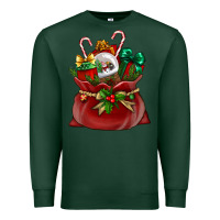 Sports Green Chrismas Santa claus bag Premium Sweatshirt - NancyCooperArtShop