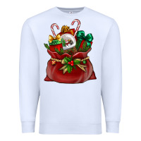 White Chrismas Santa claus bag Premium Sweatshirt - NancyCooperArtShop
