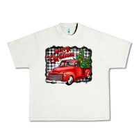 Merry Christmas Red Truck Christmas Trees Urban Heavy Tee | Teevron