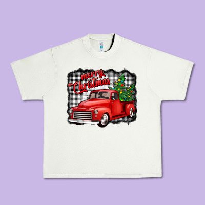 Merry Christmas Red Truck Christmas Trees Urban Heavy Tee Designed By Jasminsmagicworld