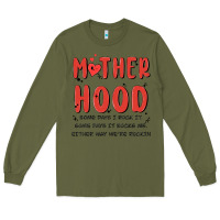 Army Green motherhood some day i rock it Long Sleeve Tee - MaliasSmallBusiness