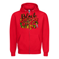 Red black nurse magic Zipper Hoodie - LillyAllenDesigns