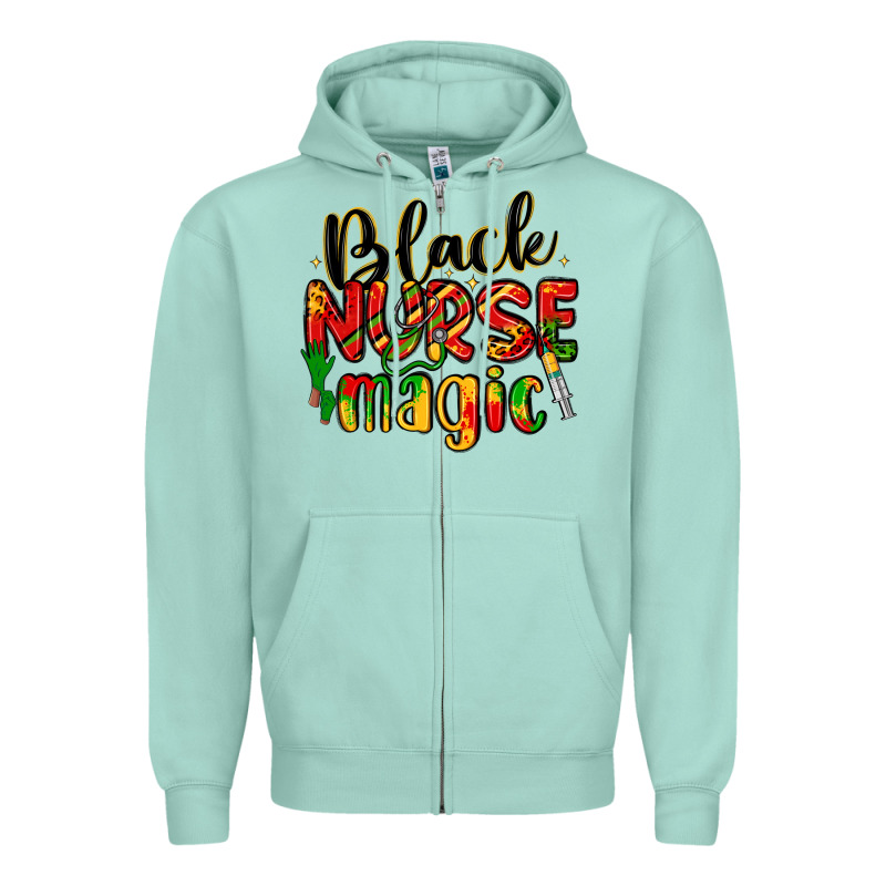 Black Nurse Magic Zipper Hoodie by LillyAllenDesigns | Teevron