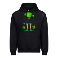 Black Custom name St. Patrick's leprechaun Urban Hoodie - OliviaCreatesArt
