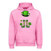 Fuchsia Pink Custom name St. Patrick's leprechaun Urban Hoodie - OliviaCreatesArt