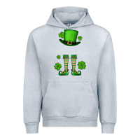 Heather Grey Custom name St. Patrick's leprechaun Urban Hoodie - OliviaCreatesArt