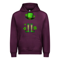 Mauve Wine Custom name St. Patrick's leprechaun Urban Hoodie - OliviaCreatesArt