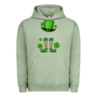 Pigment Oil Green Custom name St. Patrick's leprechaun Urban Hoodie - OliviaCreatesArt