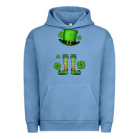 Pigment Pebble Blue Custom name St. Patrick's leprechaun Urban Hoodie - OliviaCreatesArt
