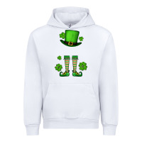 White Custom name St. Patrick's leprechaun Urban Hoodie - OliviaCreatesArt