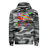 Slate Camo Different is beautiful Premium Hoodie - NancyCooperArtShop