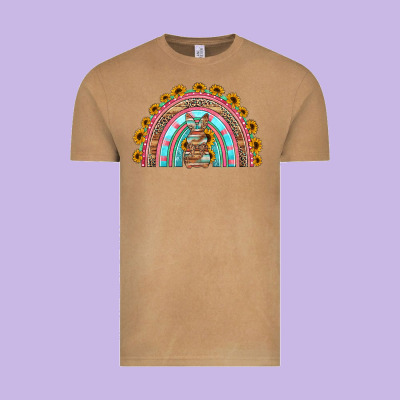 Western Easter Rainbow Vintage Tee Designed By Jasminsmagicworld