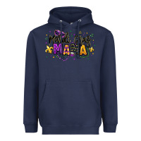 Navy mardi gras mama Heavyweight Hoodie - texasbilliewilder