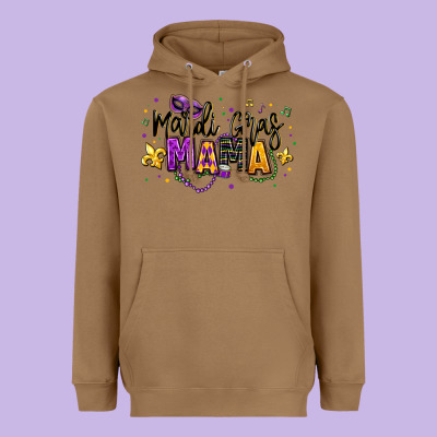 Mardi Gras Mama Heavyweight Hoodie Designed By Texasbilliewilder