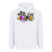 White mardi gras mama Heavyweight Hoodie - texasbilliewilder