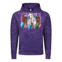 Cloud Purple goat family eggs flowers leopard serape glitter Vintage Hoodie - Artiststas