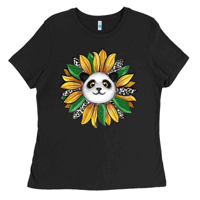 Panda Sunflower Ladies Tee by RanaPortraitStore | Teevron