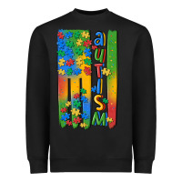 Black autism american flag Heavyweight Sweatshirt - MaliasSmallBusiness