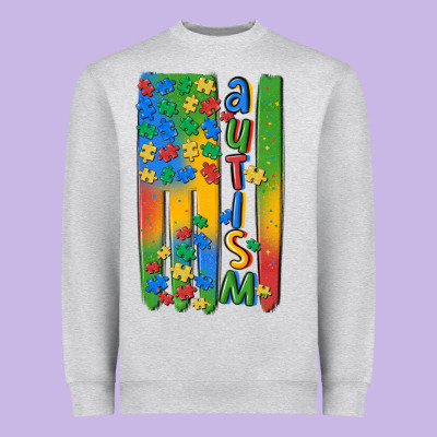 Autism American Flag Heavyweight Sweatshirt Designed By Maliassmallbusiness