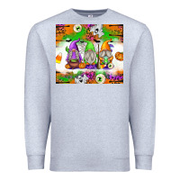 Heather Grey Halloween Gnomes Premium Sweatshirt - texasbilliewilder