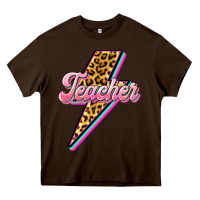 Chocolate Brown flash teacher Heavy Core Tee - BarkalooDesign