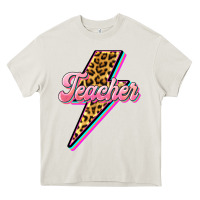 Cream flash teacher Heavy Core Tee - BarkalooDesign