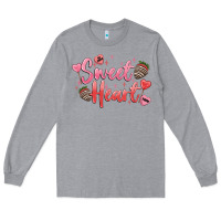 Heather Grey sweet heart Long Sleeve Tee - MaliasSmallBusiness