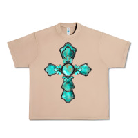 Burro western turquoise gemstone cross Urban Heavy Tee - BarkalooDesign