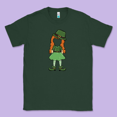 Leprechaun Girl Faceless Classic Tee Designed By Maliassmallbusiness