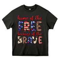 Asphalt Home of the free because of the brave Heavy Core Tee - Neo Western
