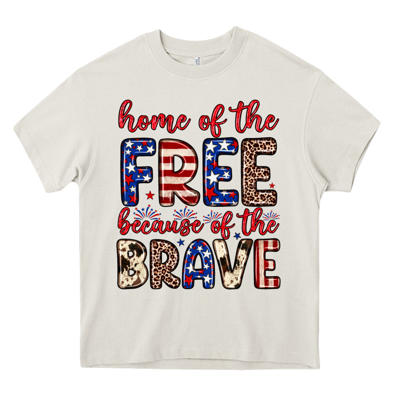 Home Of The Free Because Of The Brave Heavy Core Tee by Neo Western | Teevron
