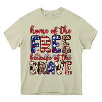 Mossy Home of the free because of the brave Heavy Core Tee - Neo Western
