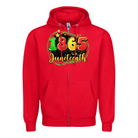 Red 1865 juneteenth Zipper Hoodie - LillyAllenDesigns