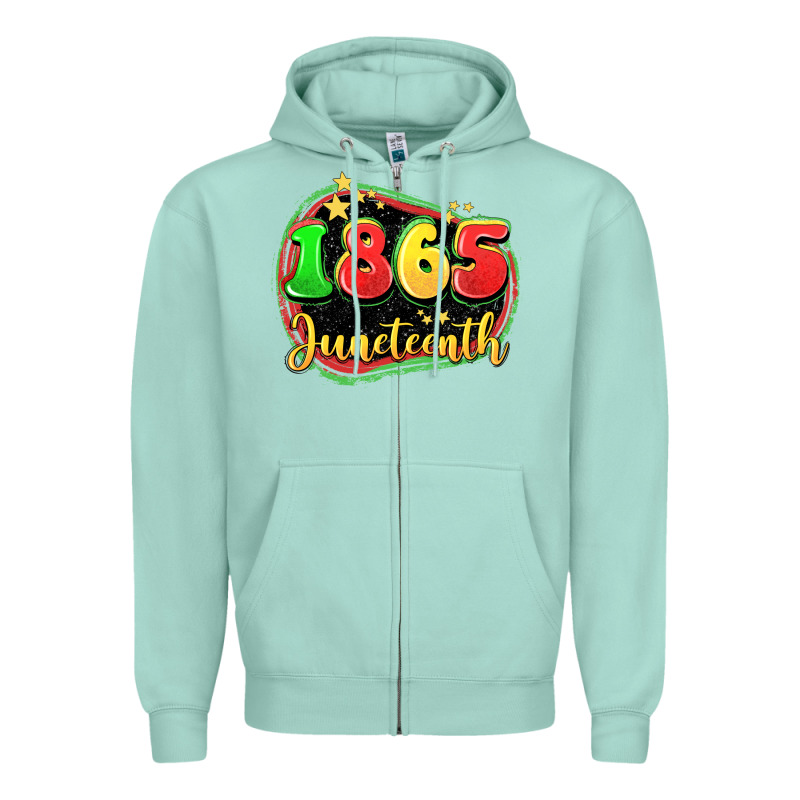 1865 Juneteenth Zipper Hoodie by LillyAllenDesigns | Teevron