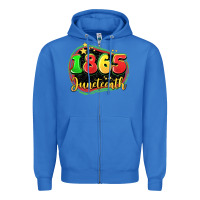 True Royal 1865 juneteenth Zipper Hoodie - LillyAllenDesigns