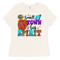 Small Town Big Spirit Basketball Ladies Tee | Teevron